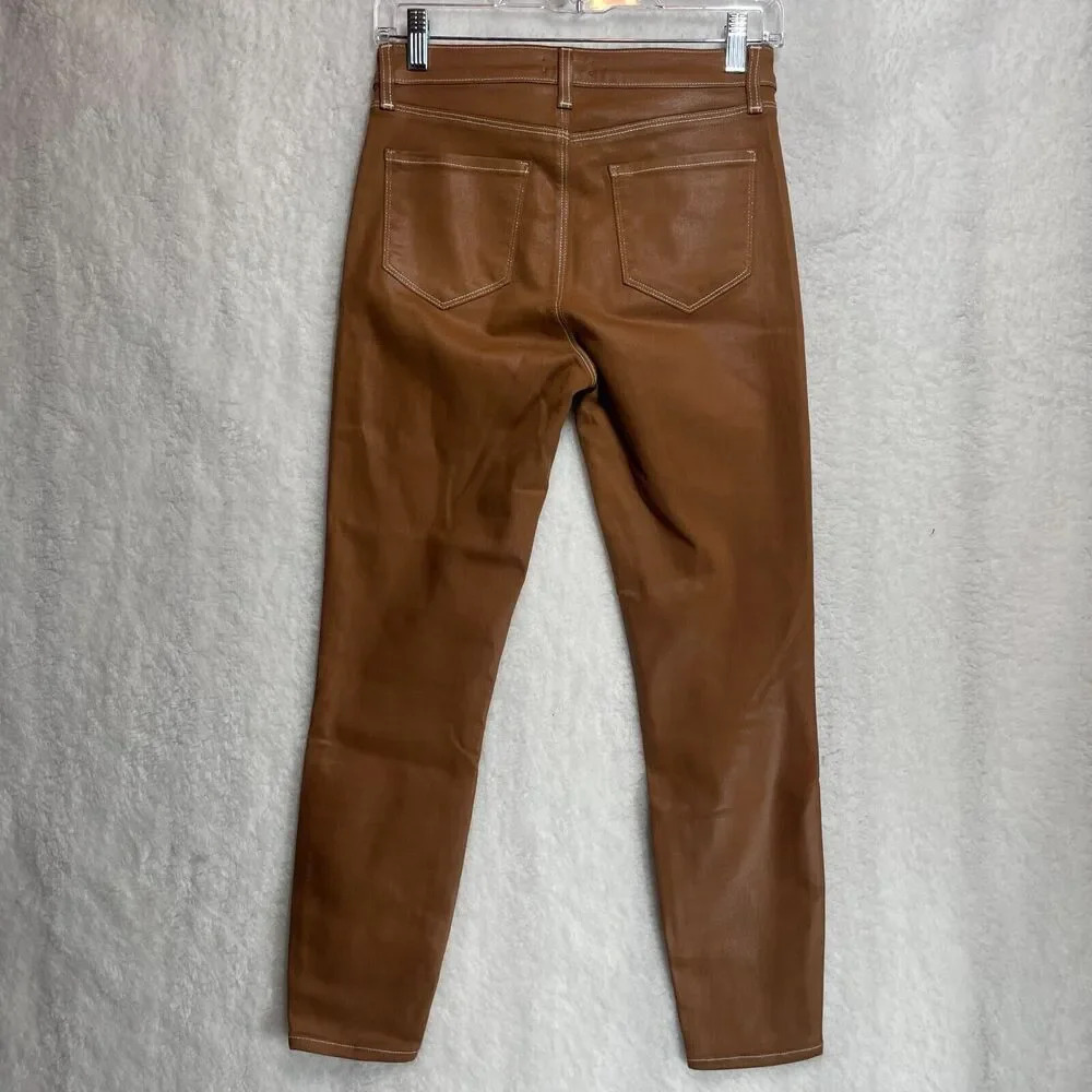 L’agence Margot High Rise Skinny In Java Natural Contrast Coated Size 26 Brown - Picture 6 of 9